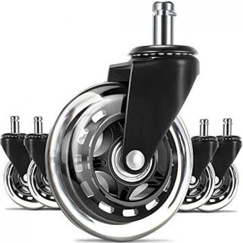 WUDAORUIS Sesselrollensatz 11 mm x 22 mm – Schwarz (5 Stück)