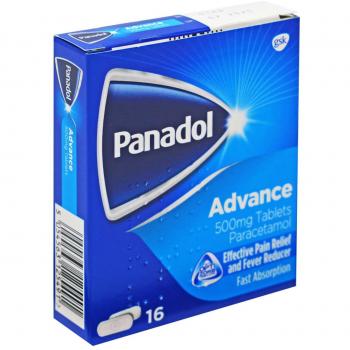 Panadol Advance Extra Strength Fast Acting Pain Reliever Tablet 500mg 16 Piece Package