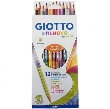 Lapices de colores Giotto Stilnovo bicolor 12 unidades