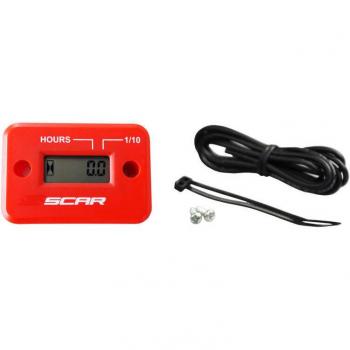 Compteur d'heures SCAR Velcro rouge