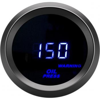 Compteur 52mm 12V avec affichage bleu pour huile et eau