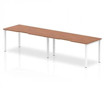 Evolve 1200 2P Desk Walnut White Frame
