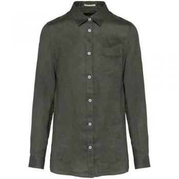 Camicia da donna in lino a maniche lunghe