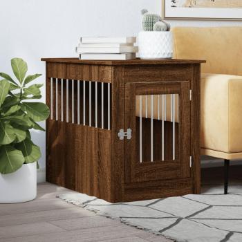 VidaXL Cama de Madeira Carvalho (Castanho) para Cão