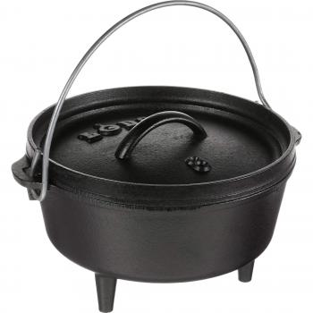 Cast Iron Lodge 8‑Inch Dutch Oven for Camping (L8CO3)