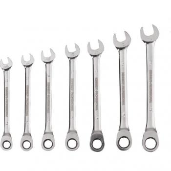 3/8-3/4 AF Ratchet Combination Spanner Set 7 Piece