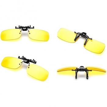 Anti-glare clip-on sunglasses for driving