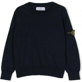 Stone Island Junior Kids Navy Blue Sweater