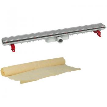 Caniveau inox réversible 890 mm avec natte sicanatfh90r – Marque Nicoll