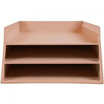 Corbeille à courrier Exacompta Aquarel 3 niveaux corail