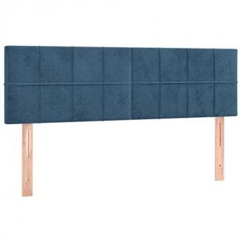 Testiera a LED Blu Scuro 144x5x78/88 cm in Velluto cod mxl 50187