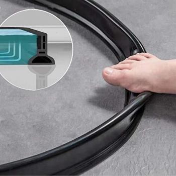 Tira de sellado de silicona para ducha (0.5M, Negro)