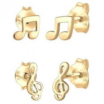 Orecchini da Donna in Argento 925 con Motivo Musicale