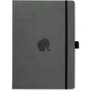 A4+ Grey Elephant Dotted Leather Diary
