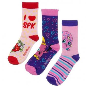 Shopkins Kindersokken Setje (Aantal 3), UK 9 Zwart