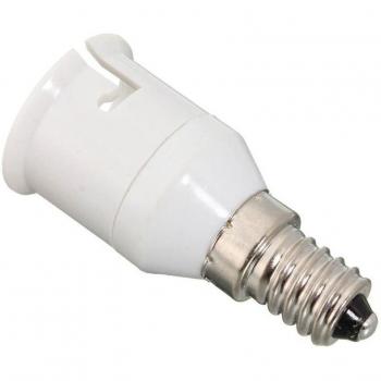 Adaptateur douille lampes LED E14 vers B22, couleur blanche 220‑230 V