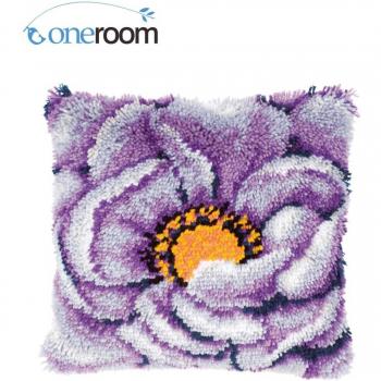 BZ360 Purple Flower Hook Rug DIY Kit