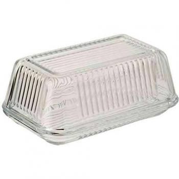 Vintage Style Glass Butter Dish