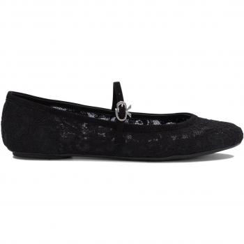 Gianvito Rossi Premium Black Mesh‑Leather Ballerinas – US 9