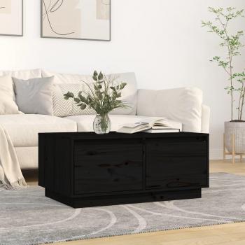 Black VidaXL Kavos Table, Pine 80x50x35