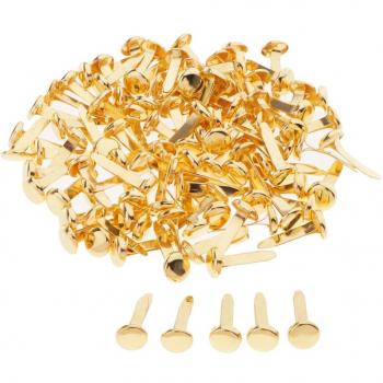400 Pieces 8mm Round Crystal Glitter Flower Head Fasteners
