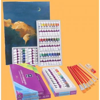 12/24 Farben Acrylfarbe Set 12ML für kreative Anwendungen auf Stoff und Nagel