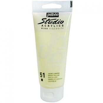 Studio Acrylics Pebeo Lichtgelb 100 ml – feine Akrylfarbe für Maler und Bastler