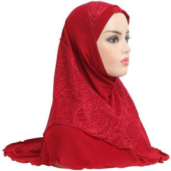 Medium Size Muslim Hijab Scarf – 70×60 cm Hat with Amira Design