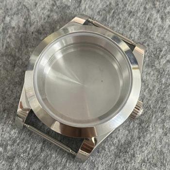 Caja de reloj de acero inoxidable con cristal de zafiro, 39mm, para hombre y mujer