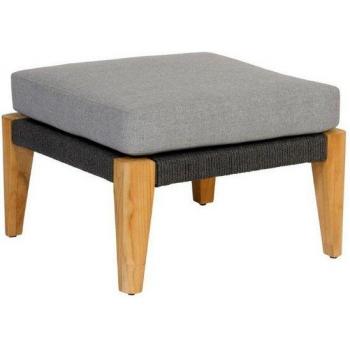 Loungepall San Remo Exotan – Grått, Repsband och Teak
