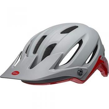 BELL 4Forty Casco de Ciclismo MTB Unisex Adulto Gris Brillante/Carmesí Medida Mediana 55-59 cm