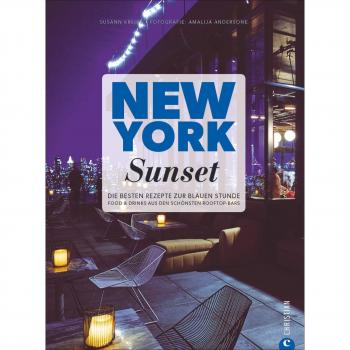 New York Sunset. Die besten Rezepte zur blauen Stunde. Barfood, Cocktails und Longdrinks: empfohlen von den schönsten Rooftop-Bars in New York. Das ... die Zeit zwischen Feierabend und Abendessen.