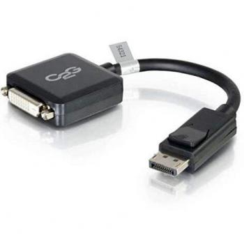 Adaptador DisplayPort Macho a DVI-D Hembra 20cm Negro