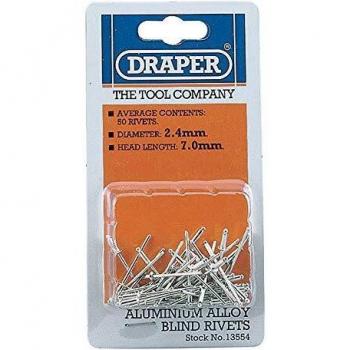 Draper 13554 Blind Rivets 2.5mm x 7mm