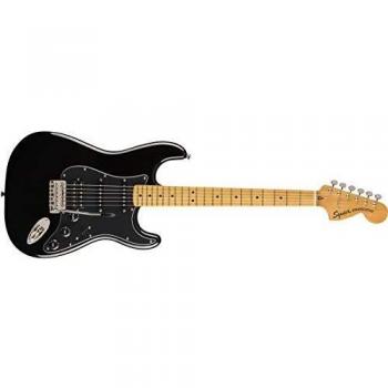 Squier Classic Vibe '70s Stratocaster Electric Guitar, Maple Fingerboard, Black