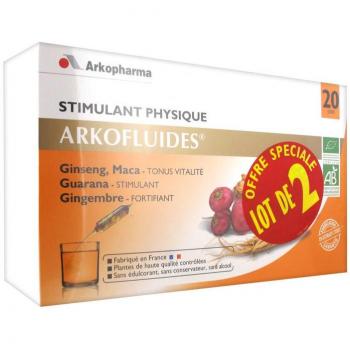 Arkofluides Stimulant Physique lot de 2 x 20 Ampoules