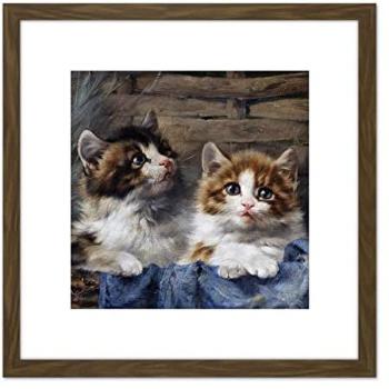 8x8 Blue Cloth Kitten Wall Print