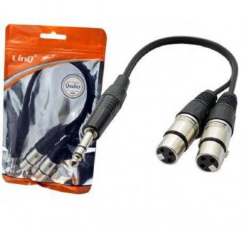 Cable Adaptador 6.35mm Macho a Doble XLR Femenino Kl-9239