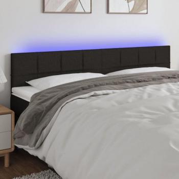 Luce LED Nera per Testiera 180x5x78/88 cm in Tessuto