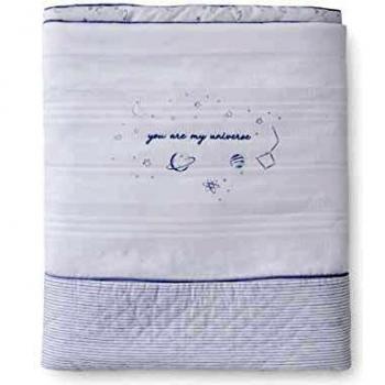 Stars and Space Blue Baby Quilt by Silver Cross