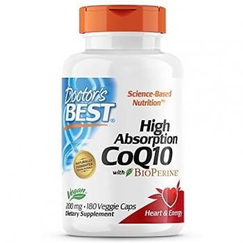 CoQ10 Doctor's Best alta absorción 200mg 180 Vcaps