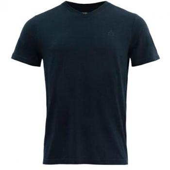 Devold Herren Merino T-Shirt V-Ausschnitt blau XXL