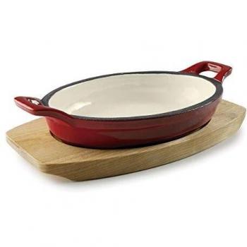 Pan Ovale Rosso Magma 17,5x12,5 cm di Lacor