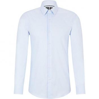 Slim Fit Businesshemd aus Uni Struktur