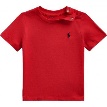 T-Shirt Ralph Lauren rossa per neonato in cotone, 12M