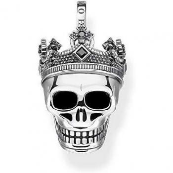 Thomas Sabo Ciondolo Teschio‑Corona in Argento 925 Per Collana