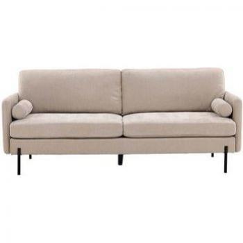 Antibes Dual Soffa – Beige velour, metallramma