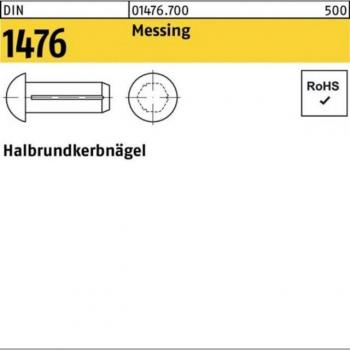 Befestigungszubehör Halbrundkerbnagel DIN 1476 Messing 2x5mm