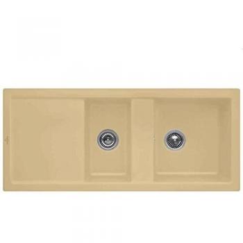 Villeroy & Boch Subway 80 Sand Beige Auflagenkühlschrank‑Spüle in Keramik