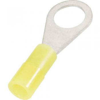 Cimco 180058: 6 mm² Ringkabelschuh mit 10,5 mm‑Loch – gelb, teilisoliert